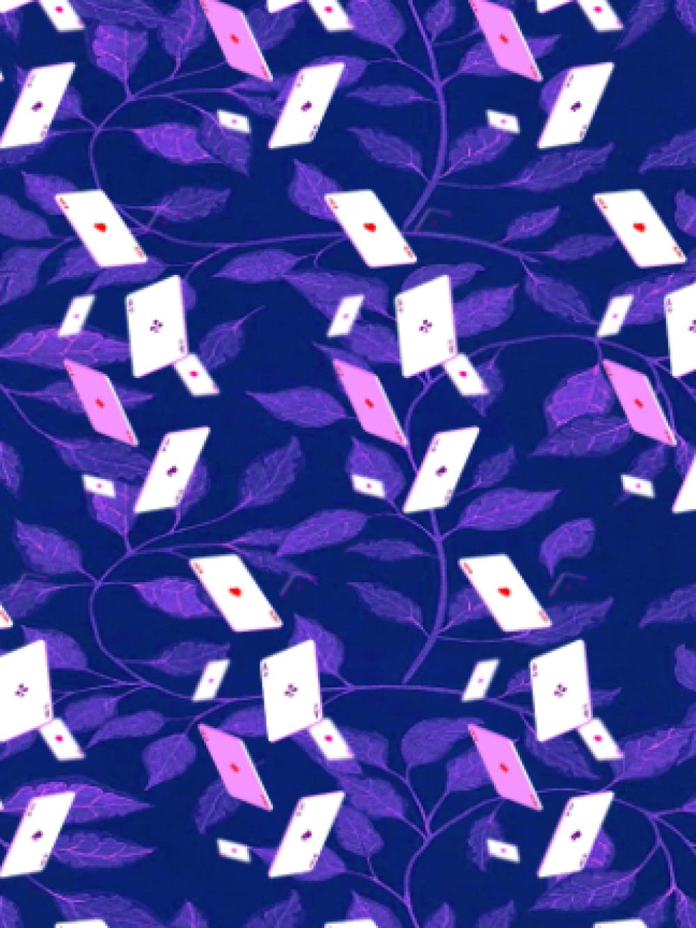 Playing Cards-Themed Notebook – Smaller Size - Navy/Purple: 80 pages/40 Sheets, 4.5" X 6"; Matte finish, paperback, ruled; Perfect for bridge party... gift bags, stocking stuffers…and more! baixar livro de graça