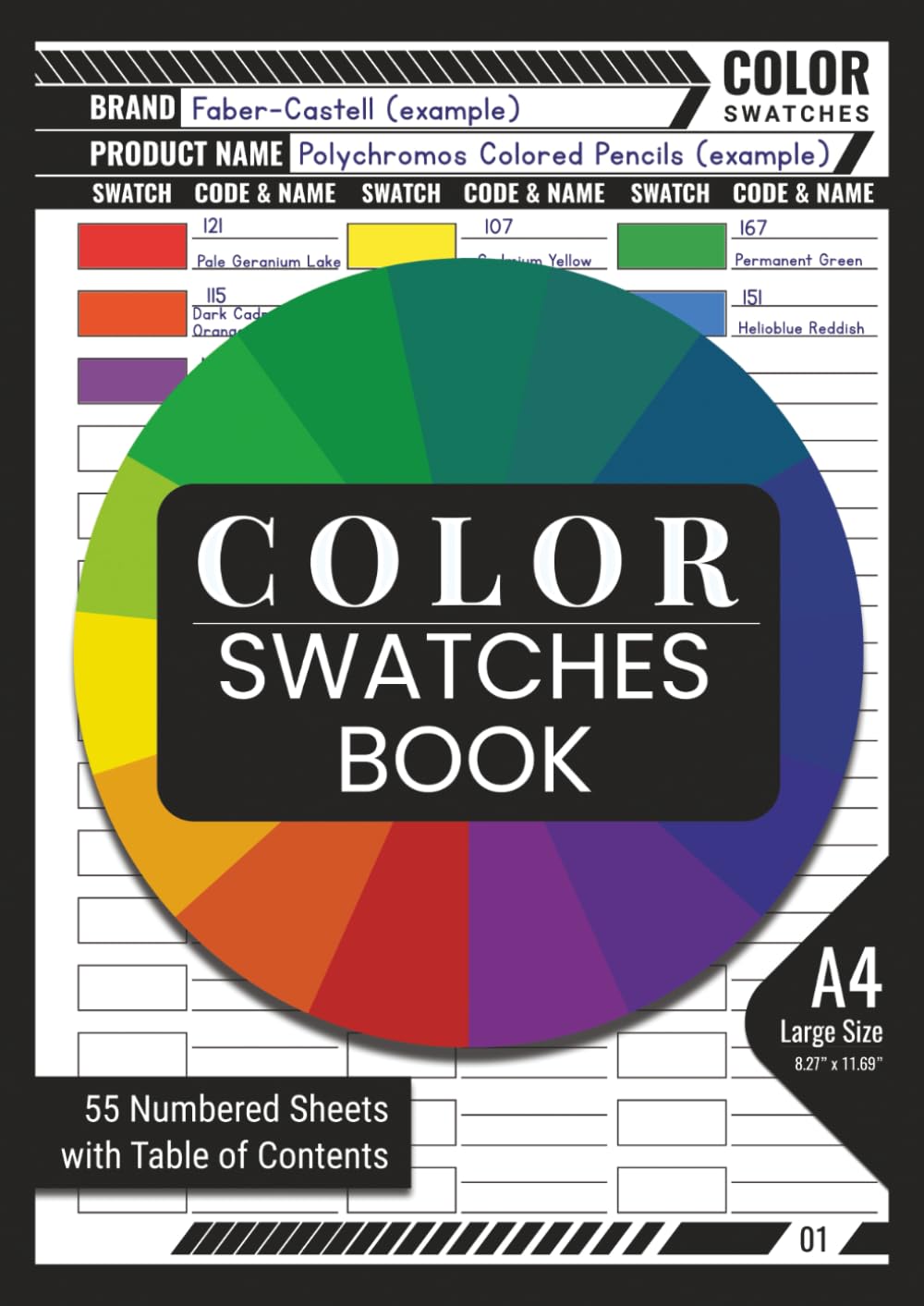 capítulo por capítulo baixar Color Swatches Book: 2385 Color Palettes to Fill-in | Numbered pages with Table of Contents | 110 Pages (55 Sheets)