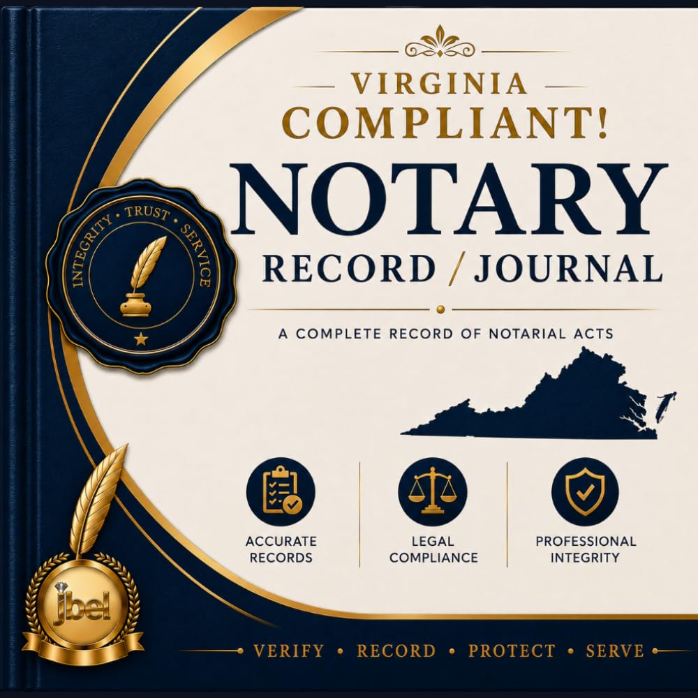 Virginia Compliant Notary Record / Journal: A Complete Record of Notarial Acts baixar livro de graça