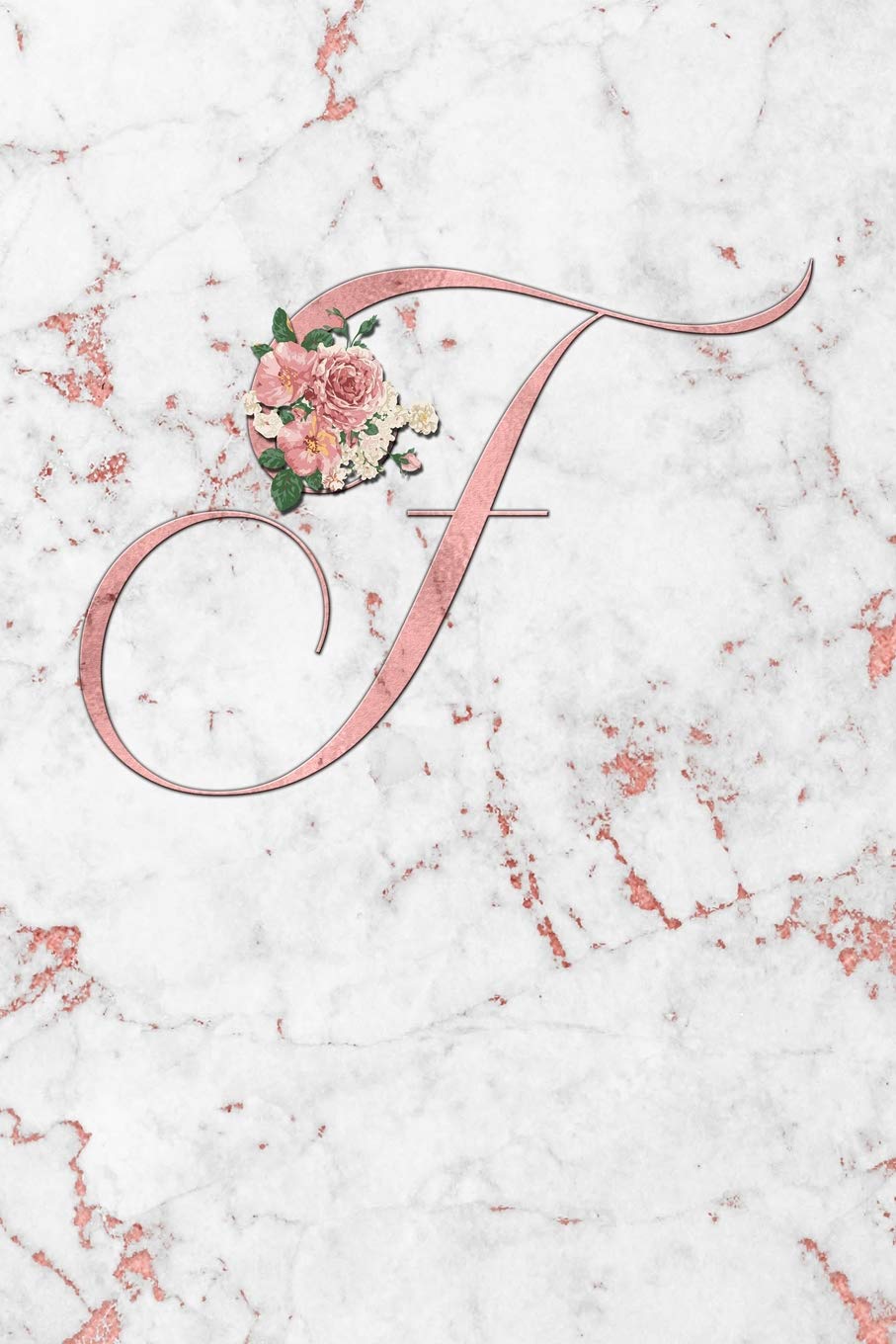 F: Letter F Journal, Rose Gold on Rose Gold Marble III, Personalized Composition Book Monogram Initial, 6 x 9 baixar livro de graça