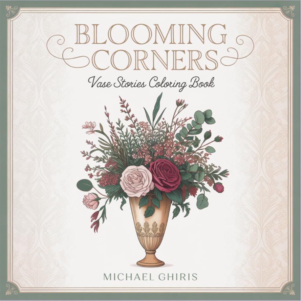 Blooming Corners: Vase Stories Coloring Book - 40 Unique Flower Scenes from Cozy Rooms to Garden Dreams for Adults Relaxation baixar o livro de graça