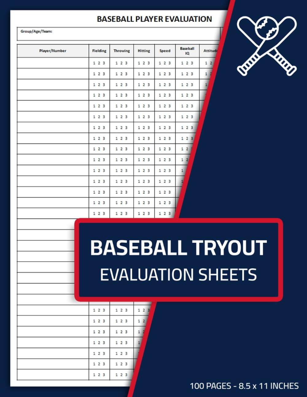 capítulo por capítulo baixar Baseball Tryout Evaluation Sheets: Evaluate Player's Skills, Performance, and Potential | Baseball Player Assessment Forms Book