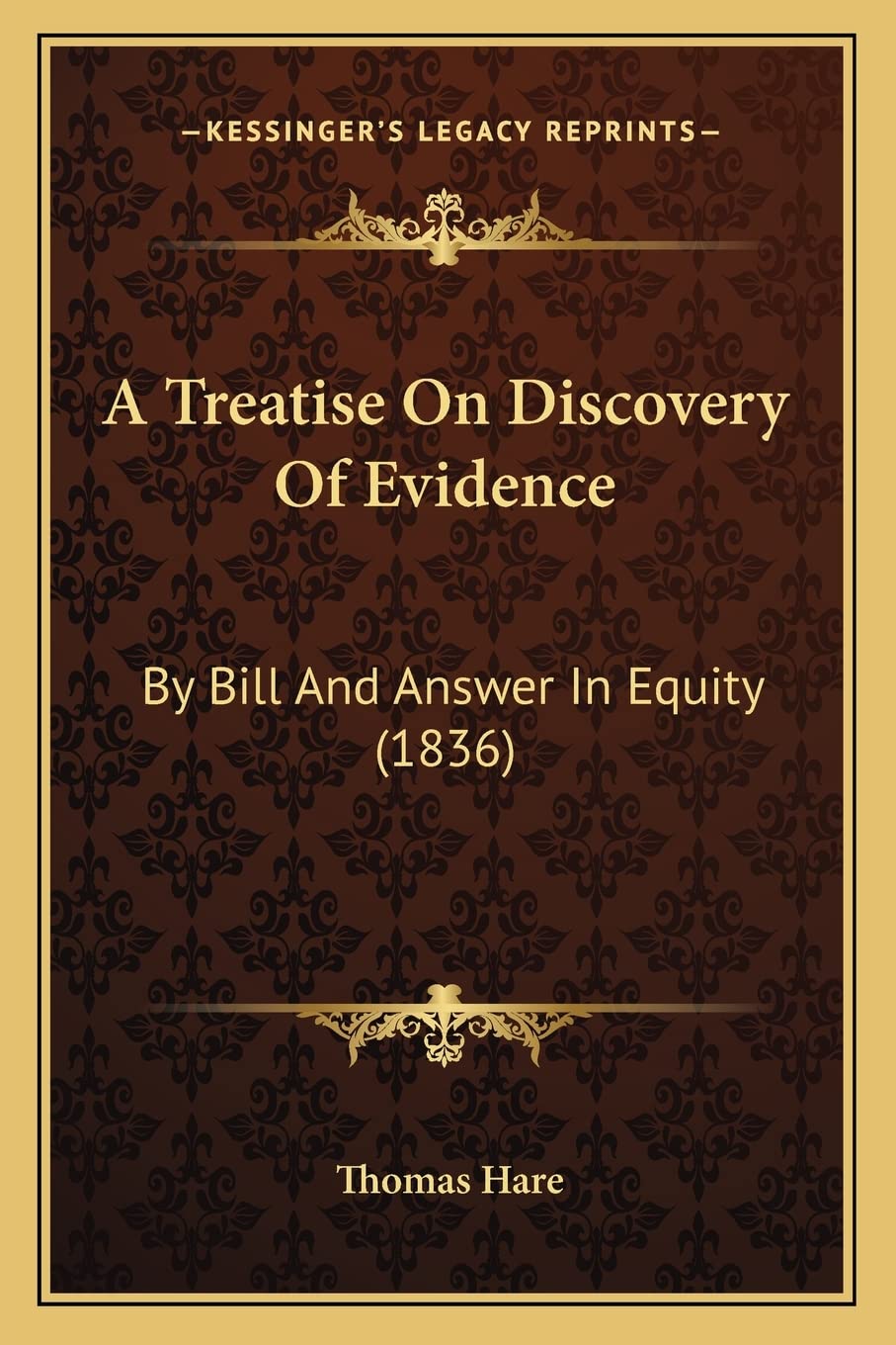 capítulo por capítulo baixar A Treatise On Discovery Of Evidence: By Bill And Answer In Equity (1836)