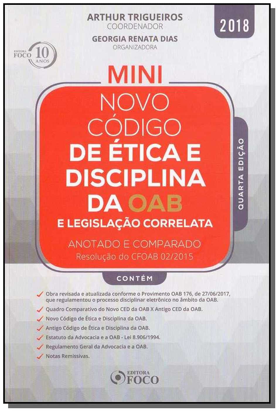 capítulo por capítulo baixar Novo Código de Ética e Disciplina da Oab. Anotado e Comparado. 2018