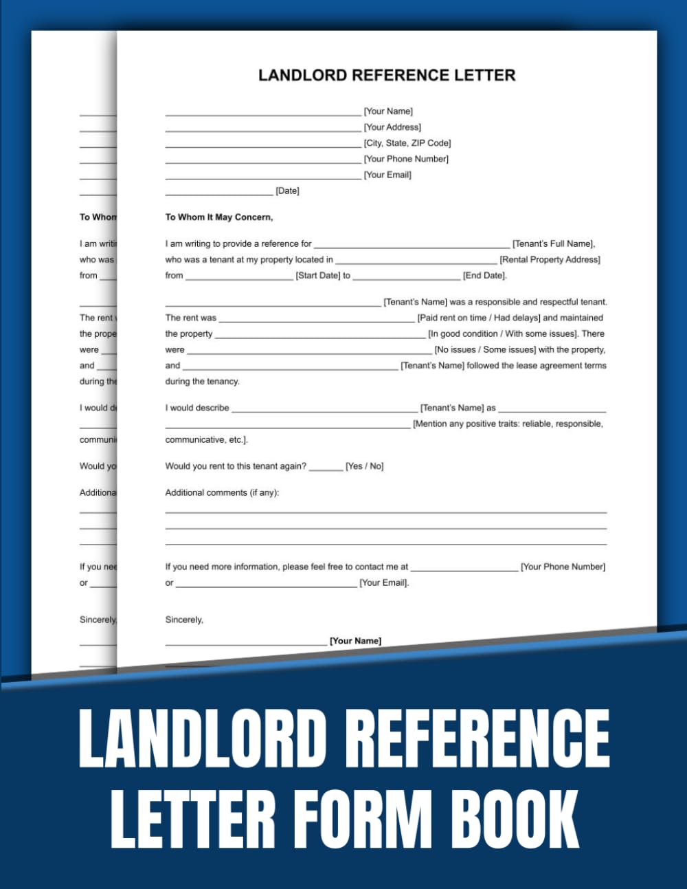 Landlord Reference Letter Form Book: 50 Templates for UK Landlords & Letting Agents | 8.5 x 11 inches. baixar livro de graça