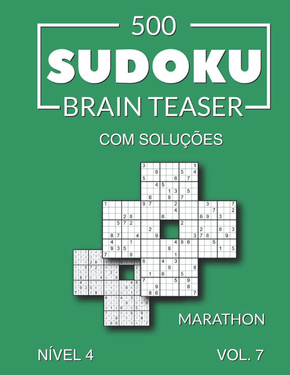 capítulo por capítulo baixar 500 Sudoku Brain Teaser Marathon com soluções Nível 4 Vol. 7