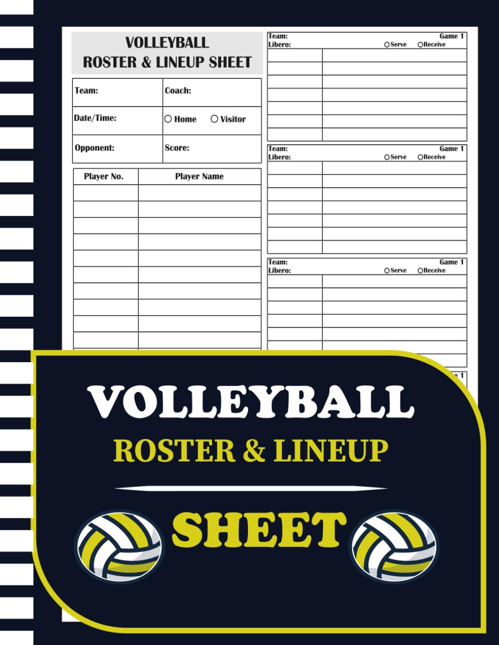 capítulo por capítulo baixar VOLLEYBALL ROSTER & LINEUP SHEET: Coach’s Team Management Log Book | Player Records, Match Preparation, and Season Organization