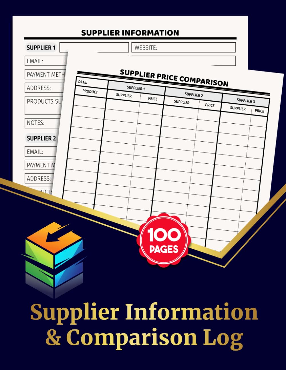 Supplier Information & Comparison Log: Track Multiple Suppliers and Review Prices | for Small Businesses, Inventory & Purchasing Departments | 100 Pages baixar o livro de graça