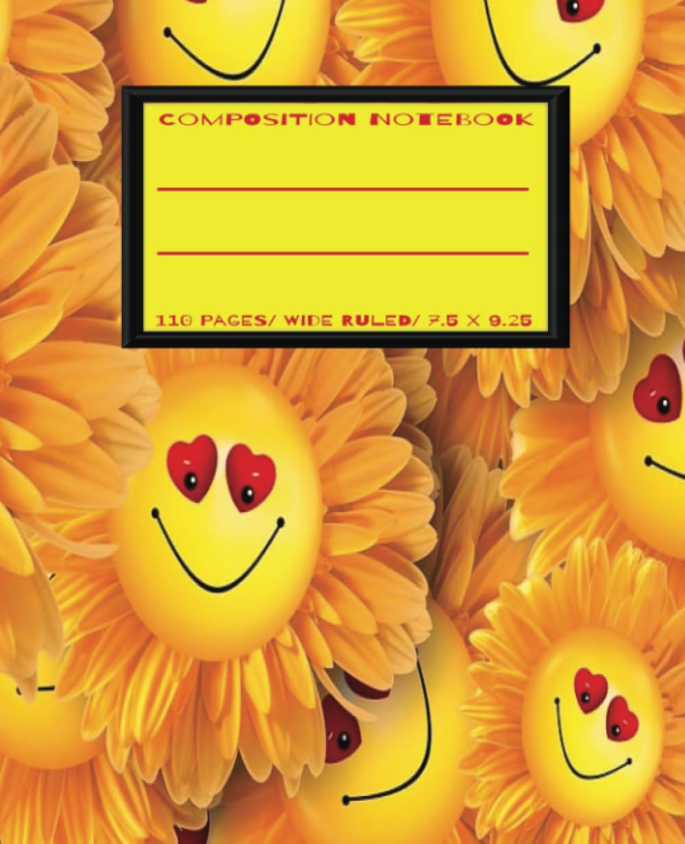 capítulo por capítulo baixar Yellow Composition Notebooks| Kids Journal Smiley Faces|7.5 X 9.25| Wide Ruled Lined 110 Pages| Back To School Supplies For Teens, Girls, Boys, Floral Diary| Smiley Compositions Book