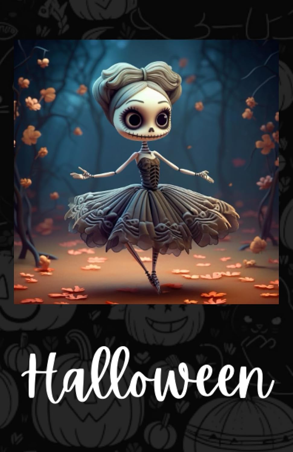 Halloween Journal: Gorgeous dancing skeleton themed book for lovers of the spooky season