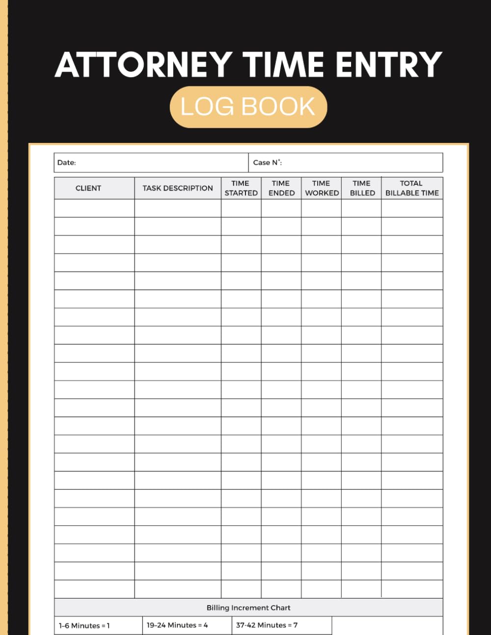 capítulo por capítulo baixar Attorney Time Entry Log Book: Billable Hours Tracker with Client, Task, Time Worked, and Billing Records for Lawyers and Legal Professionals
