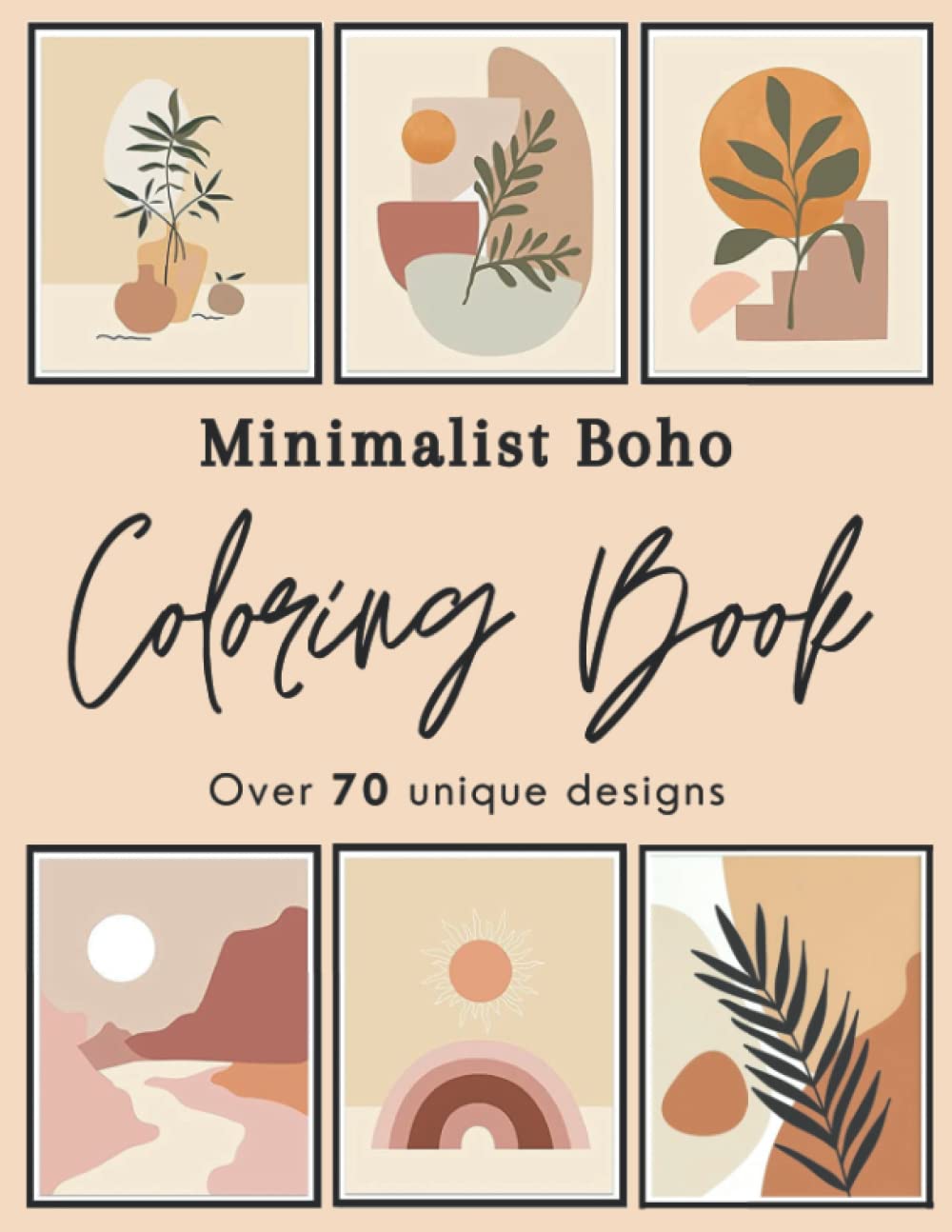 Minimalist boho coloring book for teens & adults: over 70 unique minimalist boho abstract designs to promote relaxation and stress relief (aesthetic coloring book) baixar o livro de graça