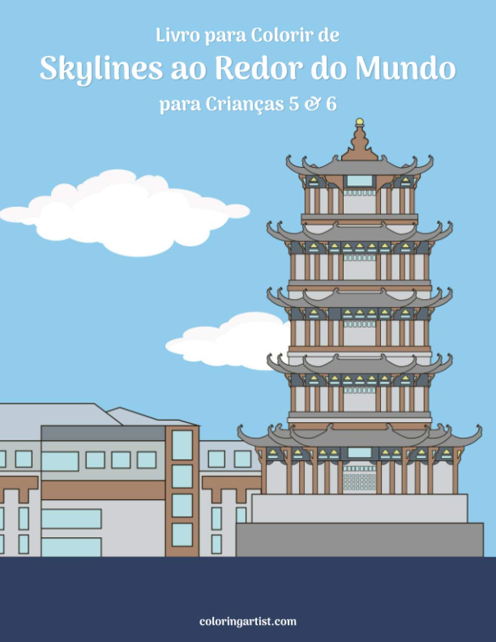 Livro para Colorir de Skylines ao Redor do Mundo para Crianças 5 & 6 baixar o livro de graça