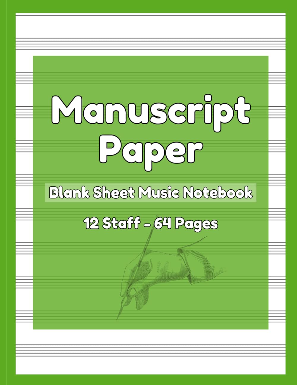 ler totalmente Manuscript Paper | 12-Staff | 64 Pages: Blank Music Composition Notebook