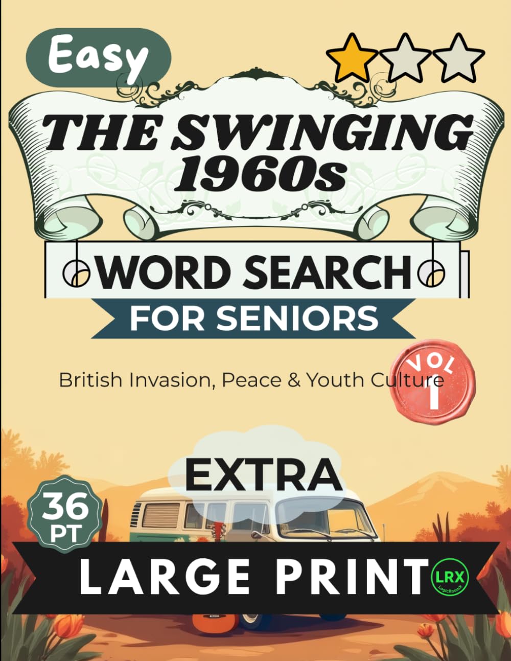 capítulo por capítulo baixar Easy The Swinging 1960s Vol 1 Word Search for Seniors Extra Large Print: 100 Nostalgic Retro Puzzles with Extra Large 36pt Font and 11x11 Grids