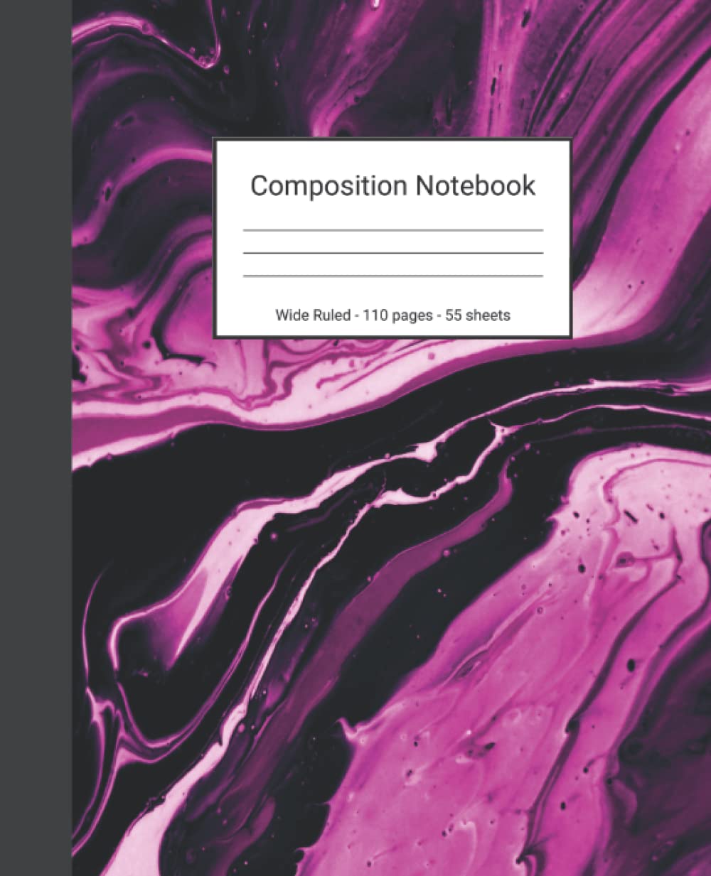 Composition Notebook: Wide Ruled Paper Notebook Journal - Pink And Black Liquid Marble - Blank Wide Lined Workbook baixar livro de graça