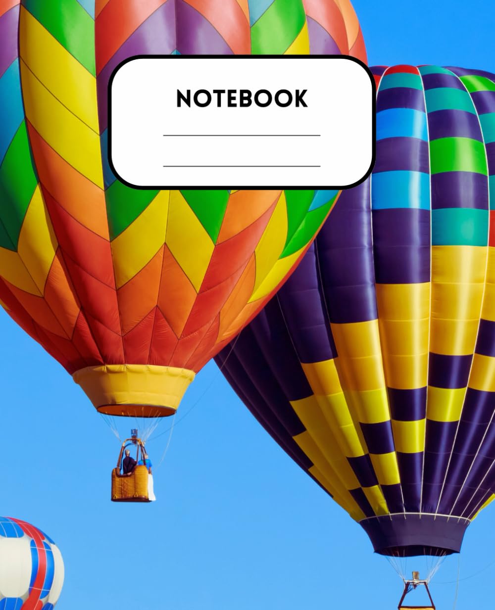Hot Air Balloon Themed Composition Notebook: 120 Pages, Wide Ruled, 7.5"x9.25" - Composition Size, Matte Color baixar o livro de graça