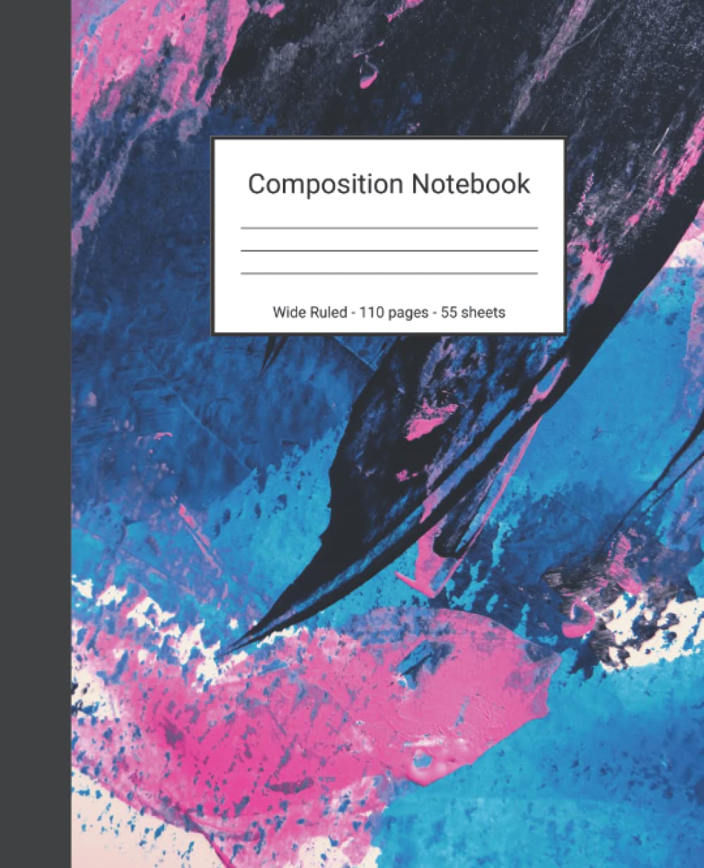 capítulo por capítulo baixar Composition Notebook: Wide Ruled Paper Notebook Journal - Black Blue Pink And White Abstract Painting - Blank Wide Lined Workbook