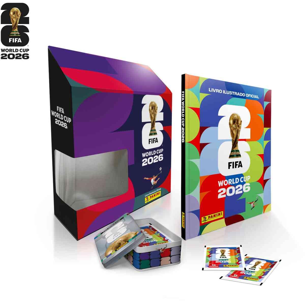 ler totalmente Box Premium + Lata Classic, Panini, Fifa, Copa 2026
