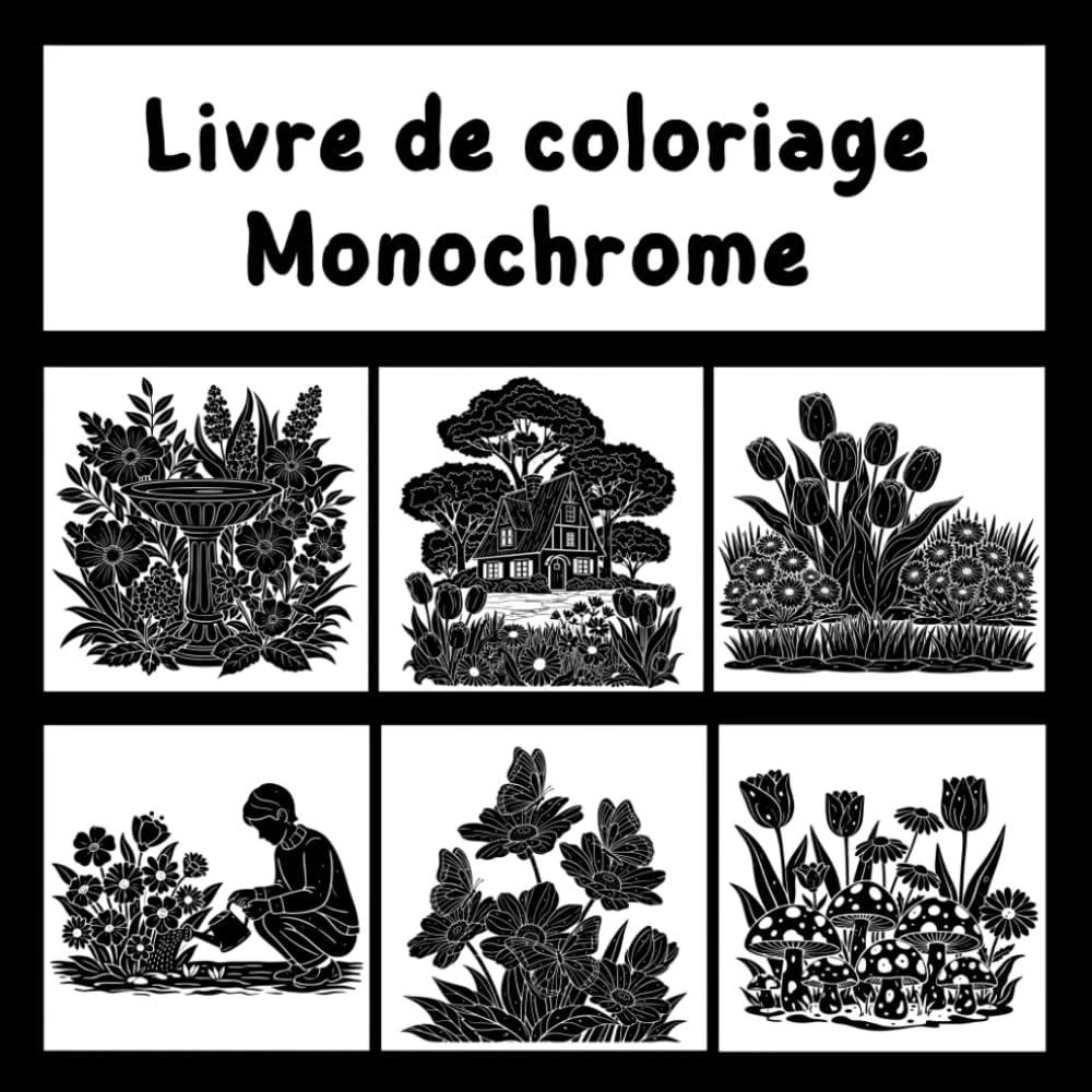 Livre de coloriage Monochrome: Livre de coloriage relaxant et anti-stressen noir et blanc – livre de dessin monochrome. (French Edition) baixar livro de graça