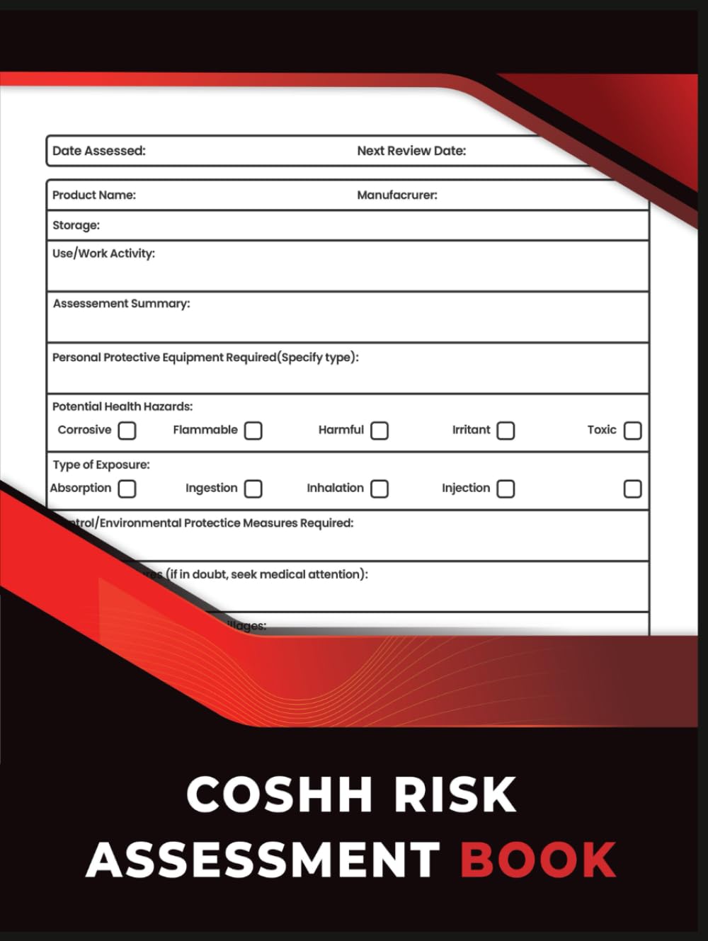capítulo por capítulo baixar COSHH Risk Assessment Book: Control of Substances Hazardous to Health Log