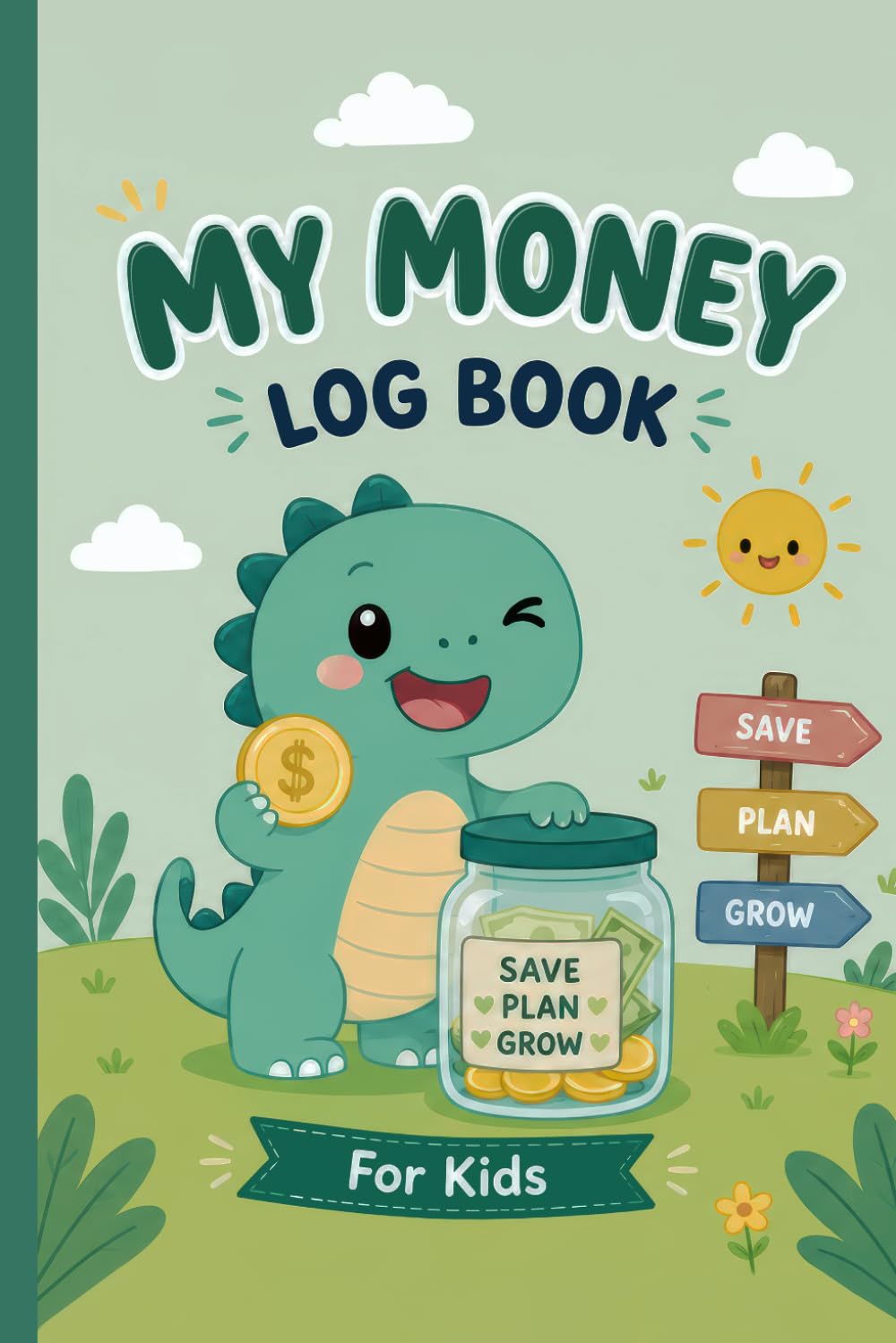 capítulo por capítulo baixar My Money Log Book for Kids: Cute Dinosaur for Learning Finance - savings account register book for kids, 5 Column Ledger, Money Education For Kids, For Girls, For Boys
