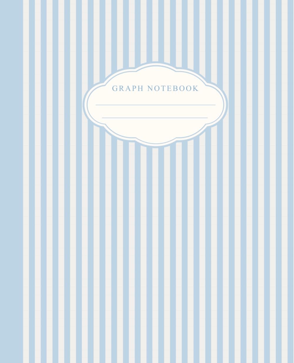 Graph Paper Composition Notebook: Blue and Cream Cute Journal with Aesthetic Striped Pastel Cover | 4x4 Quad Ruled Grid Paper | 7.5 x 9.25 | 110 Pages baixar o livro de graça