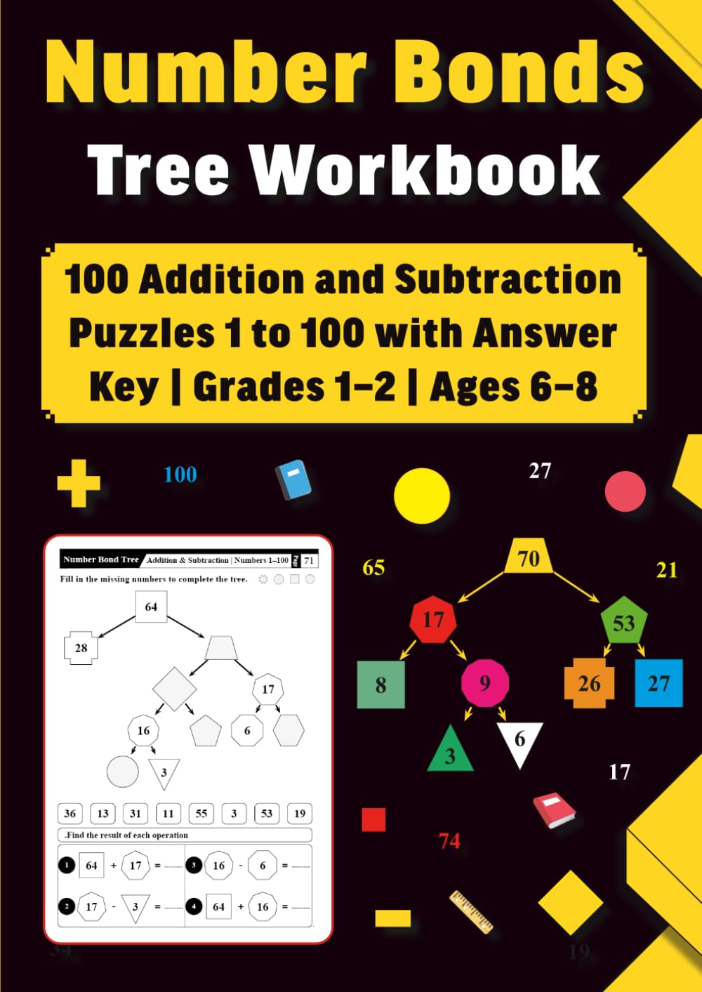capítulo por capítulo baixar Number Bonds Tree Workbook: 100 Addition and Subtraction Puzzles 1 to 100 with Answer Key | Grades 1–2 | Ages 6–8