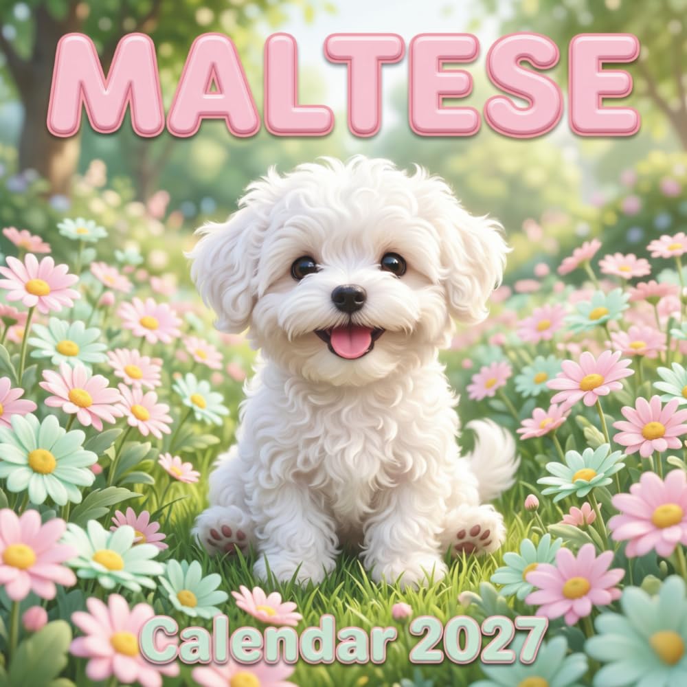 Maltese Calendar 2027: An Adorable & Playful Display Dog