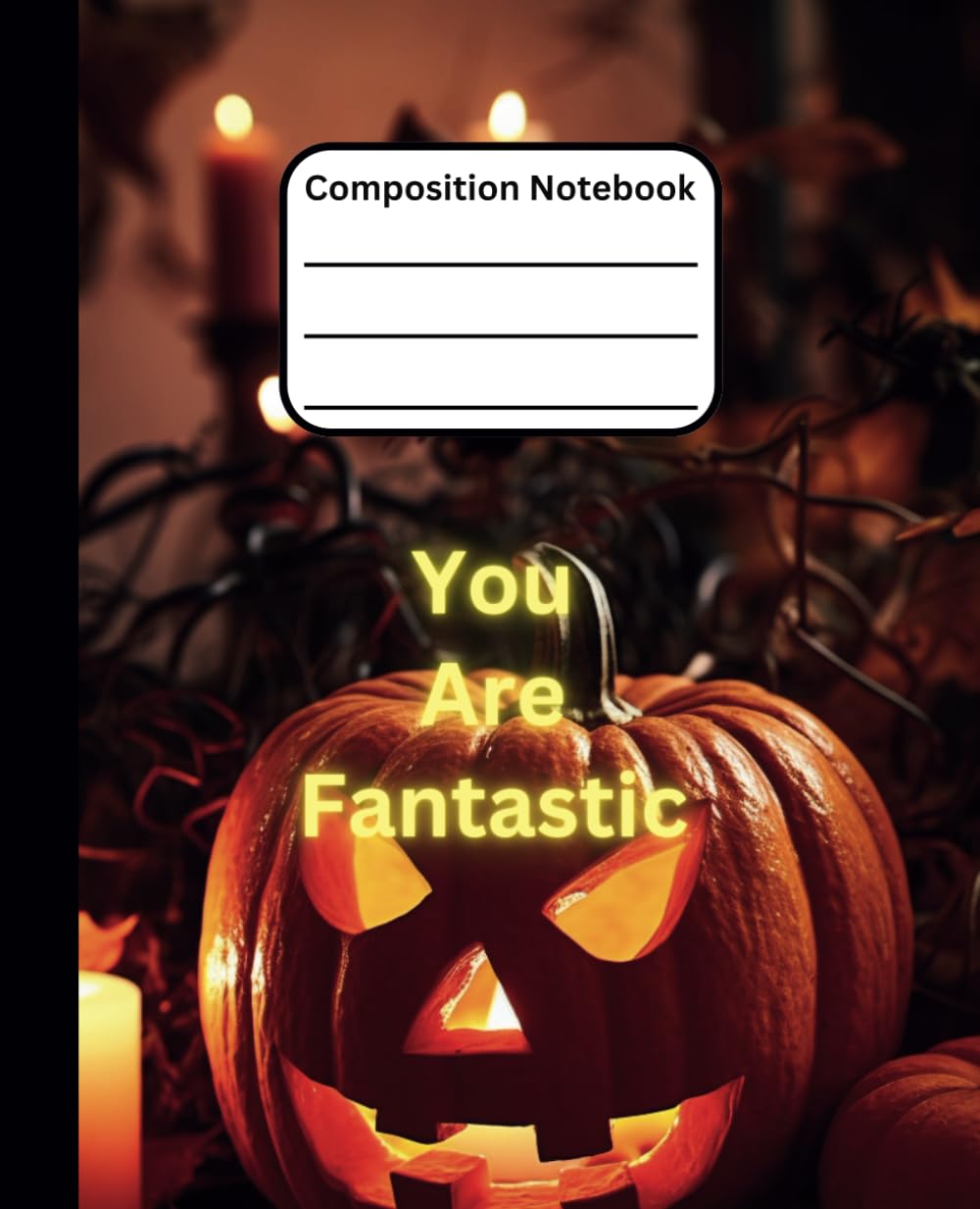 ler totalmente Halloween Composition Notebook: Wide Ruled, 7.5x9.25, Matte Cover, 110 Pages, version 3