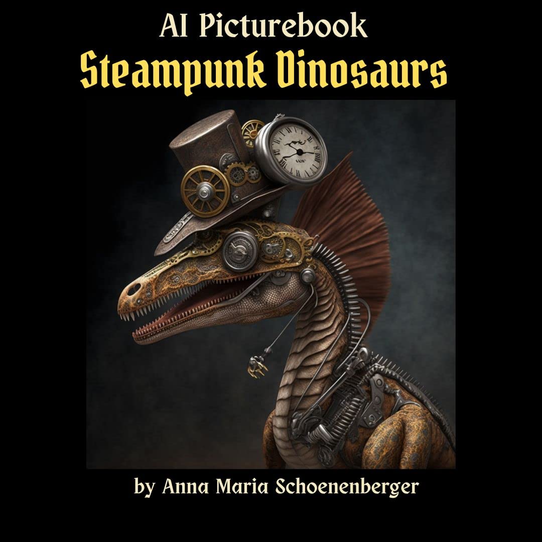 ler totalmente Steampunk Dinosaurs: AI Picture Book (English Edition)