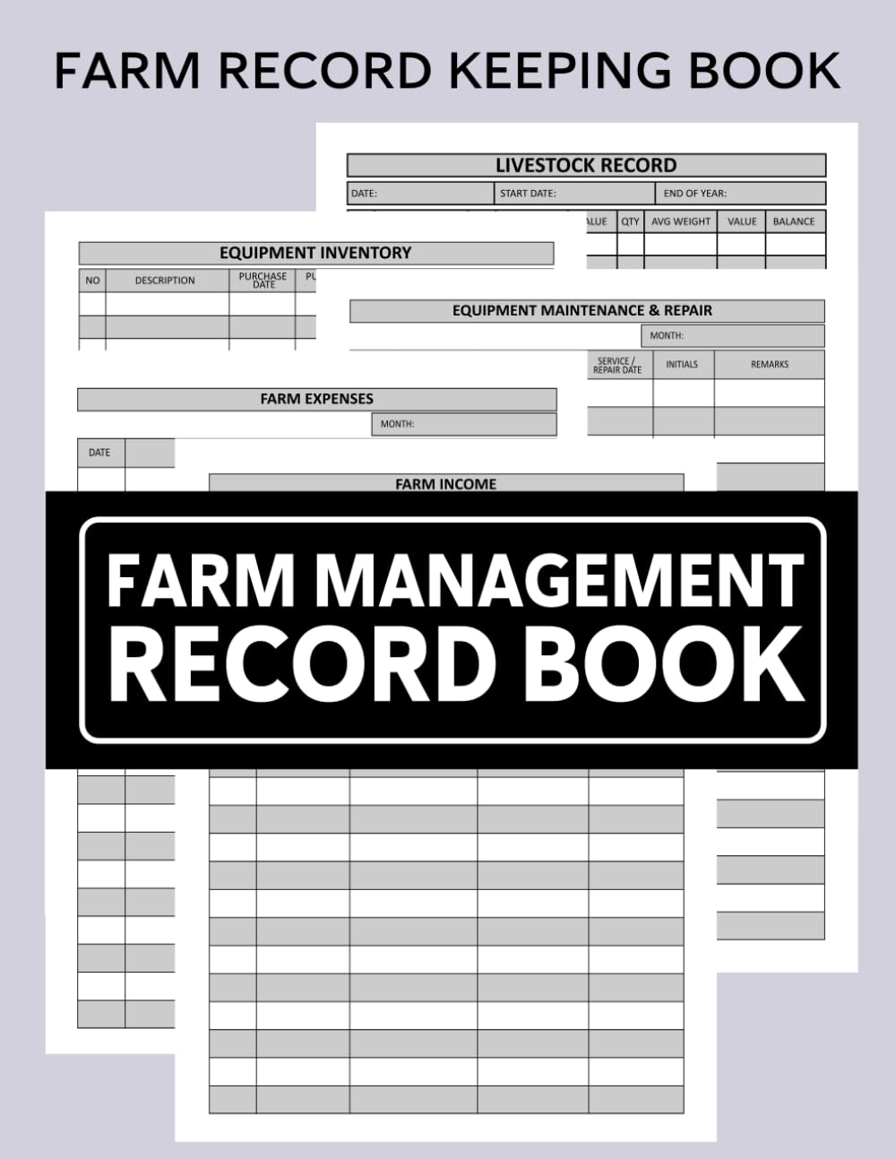 ler totalmente Farm Management Record Keeping Book: Farming Organizer Journal for Livestock Tracking, Equipment Inventory, Repairs, Income, and Expenses