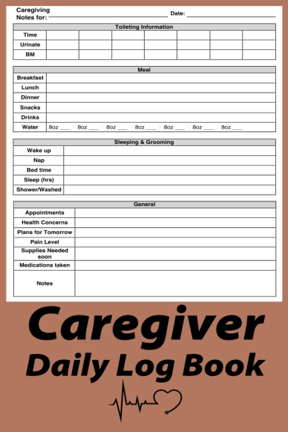 capítulo por capítulo baixar Caregiver Daily Log Book: Patients Journal Book For Caregivers, Medical Diary and Medicine Reminder Log, Daily sheets For Assisting Elderly People