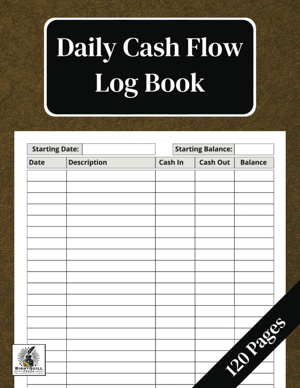 ler totalmente Daily Cash Flow Log Book: Comprehensive Financial Ledger Book for Business: Track Daily Cash Flow and Petty Cash Transactions | 8.5'' x 11'', 120 Pages