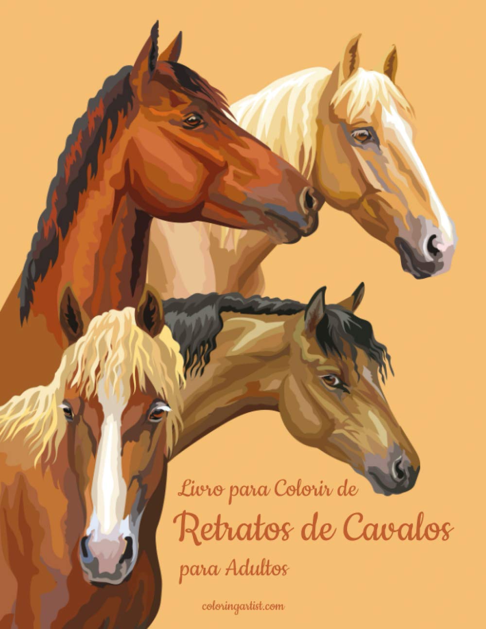 ler totalmente Livro para Colorir de Retratos de Cavalos para Adultos: 1