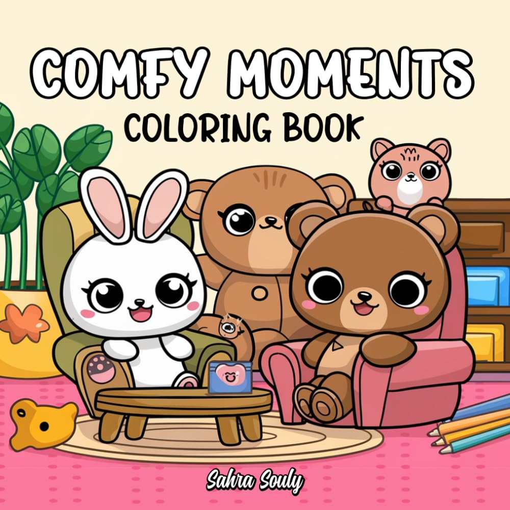 capítulo por capítulo baixar Comfy Moments: Super cute Coloring Book for Adults and Teens featuring Animal Characters, daily Routines and Activities for happy Moments & Relaxation (Bold & Easy)