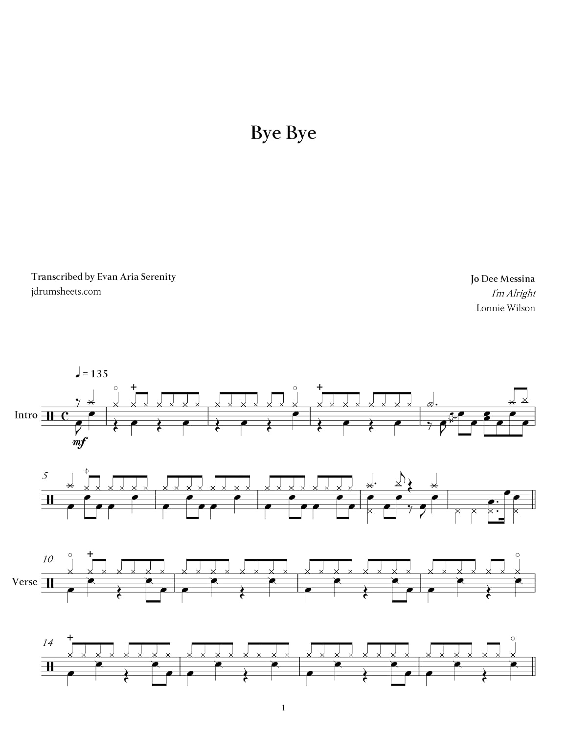 Jo Dee Messina - Bye Bye: Drum Sheet Music (JDS: Jo Dee Messina Drum Sheet Music) (English Edition) baixar o livro de graça