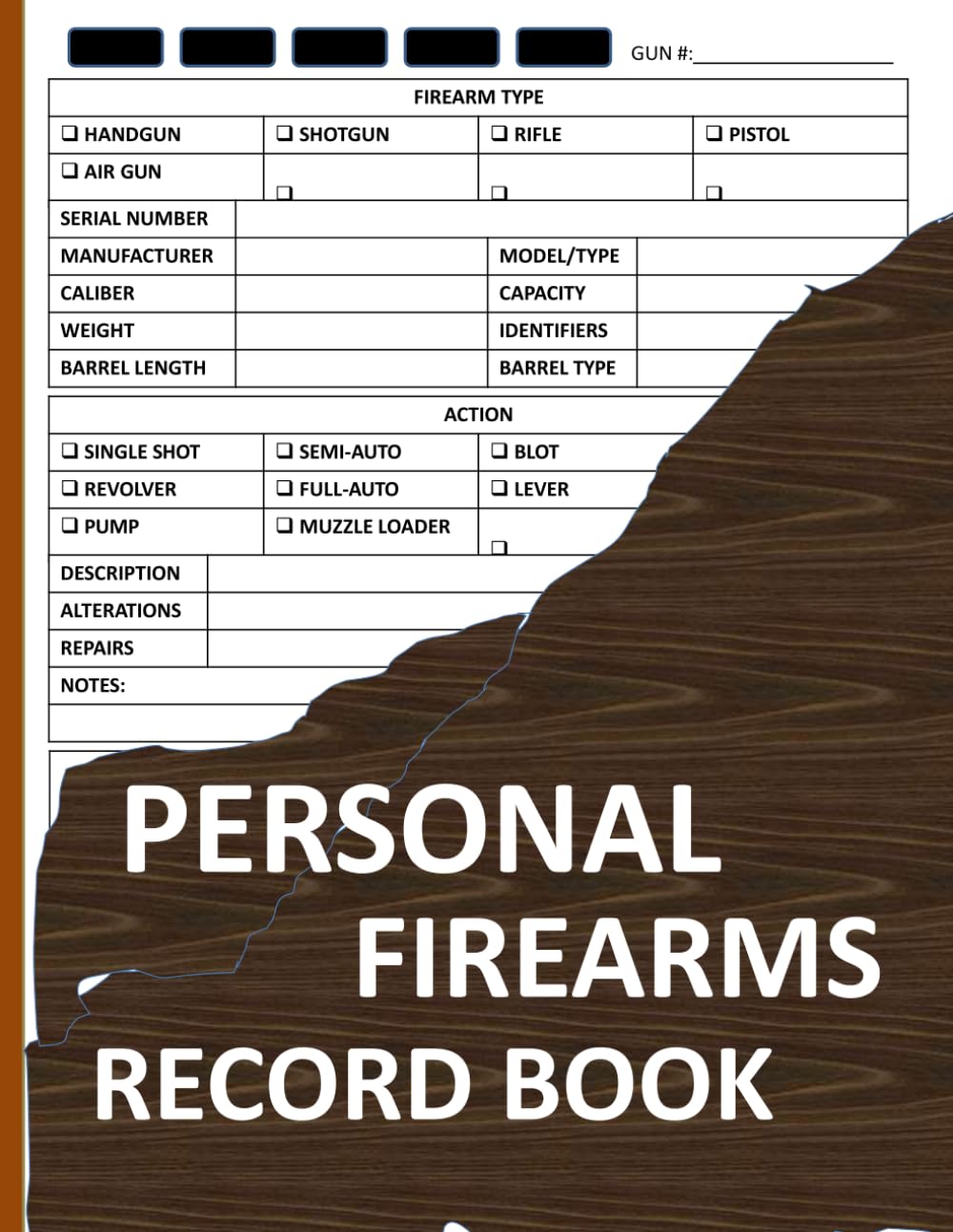 ler totalmente personal firearms record book: Personal Firearms Inventory Log Book and Track firearms acquisitions - Large Print 8.5"x11" 120 pages