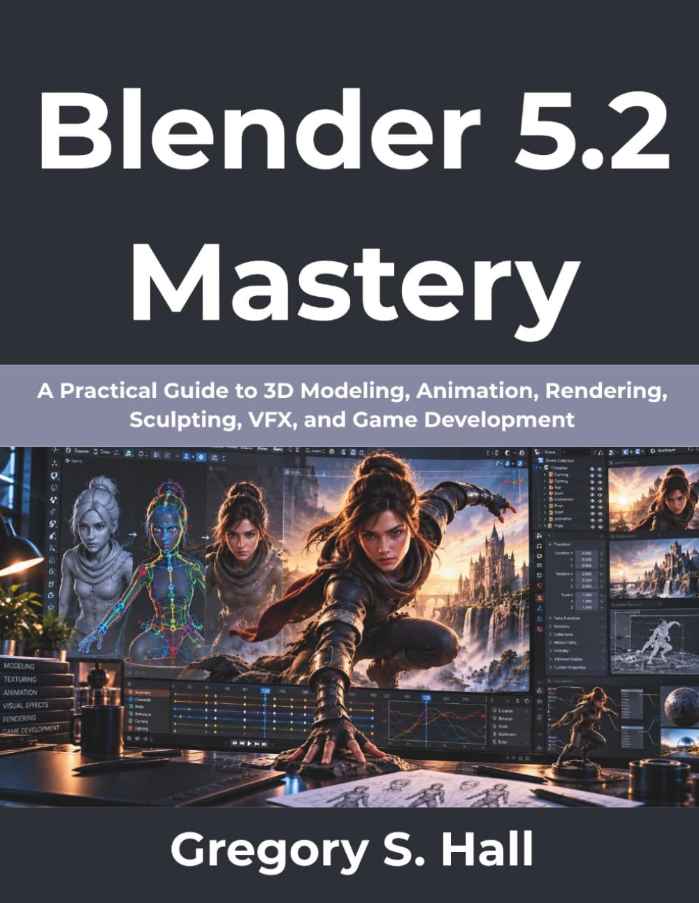 capítulo por capítulo baixar Blender 5.2 Mastery: A Practical Guide to 3D Modeling, Animation, Rendering, Sculpting, VFX, and Game Development