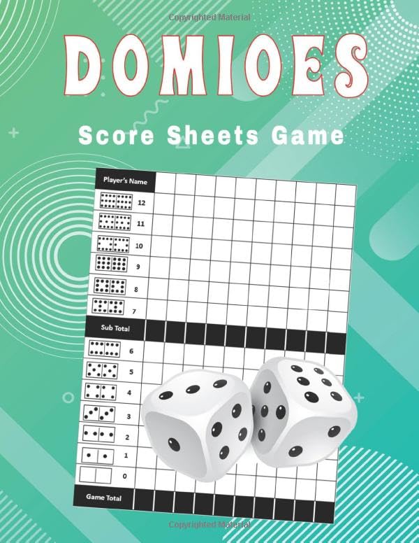 ler totalmente Domioes Score Sheets Game: A score keeping book for the Mexican Train Dominoes and Chicken Foot Dominoes score pads