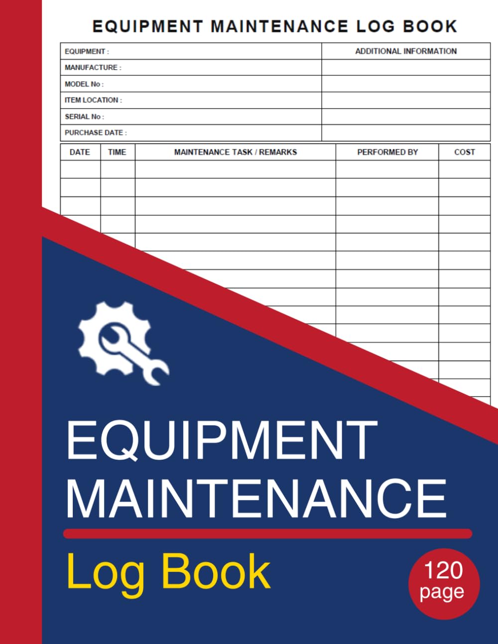 Equipment Maintenance Log Book: Daily Preventive Maintenance, Repair, Service and Inspection Records for Machinery, Vehicles, Construction Equipment, Home and Business baixar o livro de graça