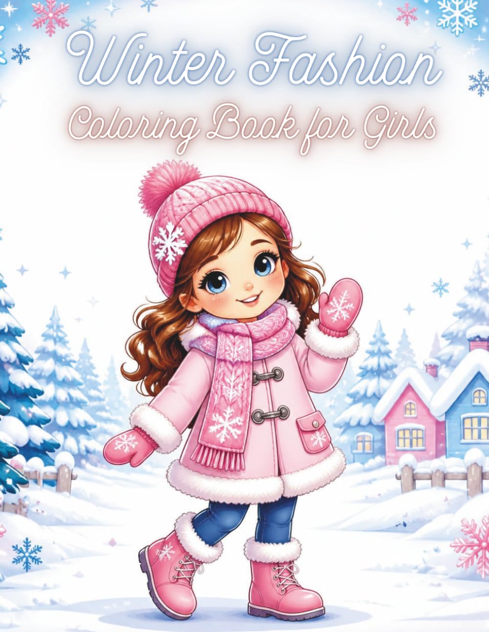 Winter Fashion Coloring Book for Girls: A Fun Fashion Coloring Book with Winter Dresses, Boots, Hats, Scarves & Snowy Style Designs for Girls baixar o livro de graça