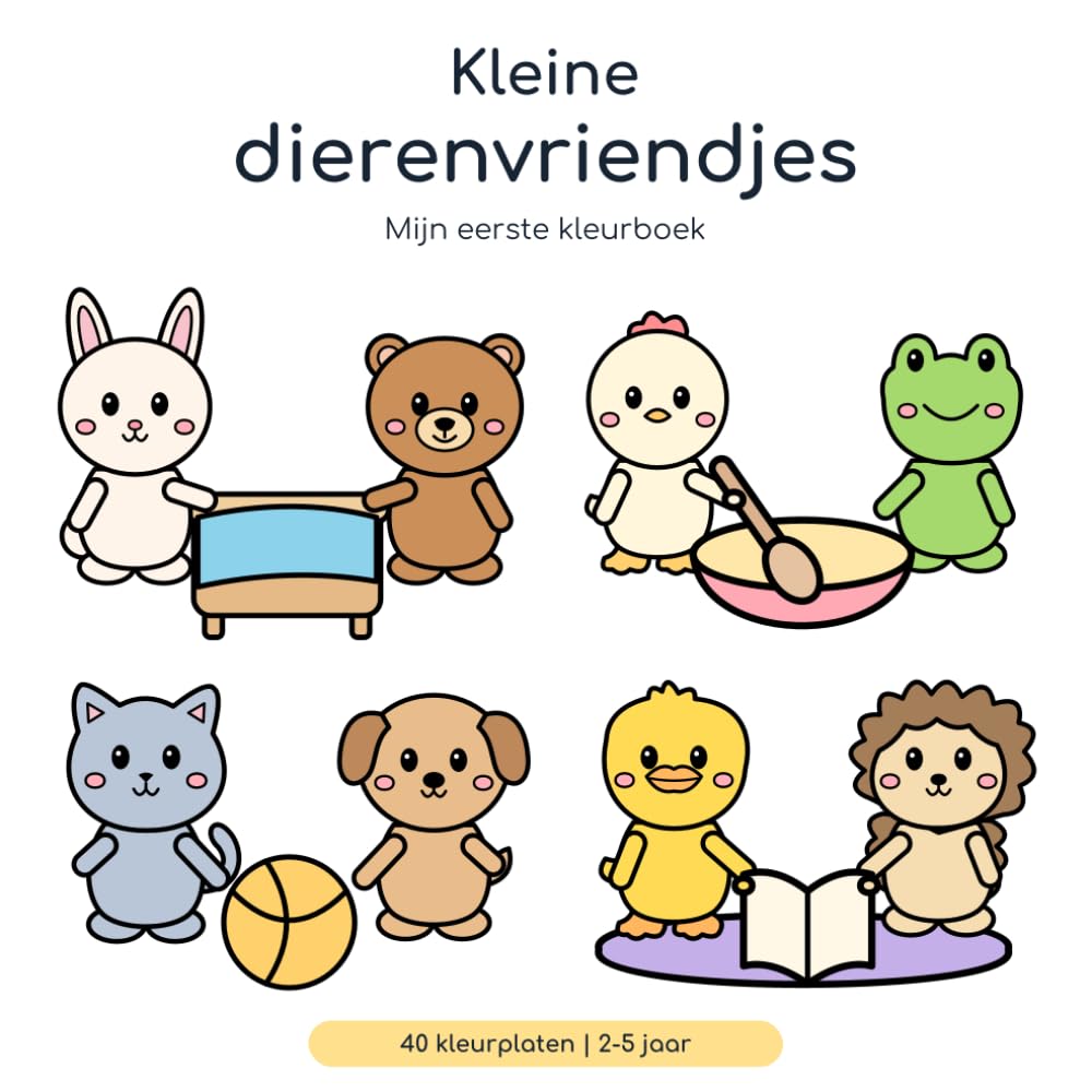 Kleine dierenvriendjes: Mijn eerste kleurboek (Dutch Edition) baixar livro de graça