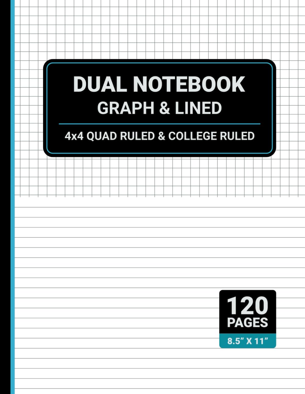 capítulo por capítulo baixar Dual Notebook Graph and Lined: Half 4x4 Quad Ruled and Half College Ruled Paper, 8.5" x 11", 120 Pages