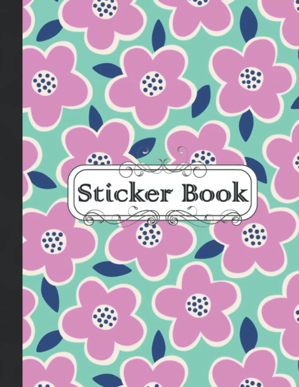 ler totalmente Sticker Book: Blank Sticker Album, Vintage flowers Sticker Collecting Book for Kids, Cute Blank Notebook for Sticker Collection, 8.5x11
