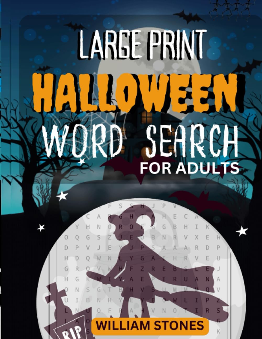 ler totalmente Halloween Word Search For Adults Large Print 2023: Halloween Activity Book with +200 Word Halloween Themed Word Search Puzzle, Easy, Intermediate, Hard For Adults, Seniors and Teens,