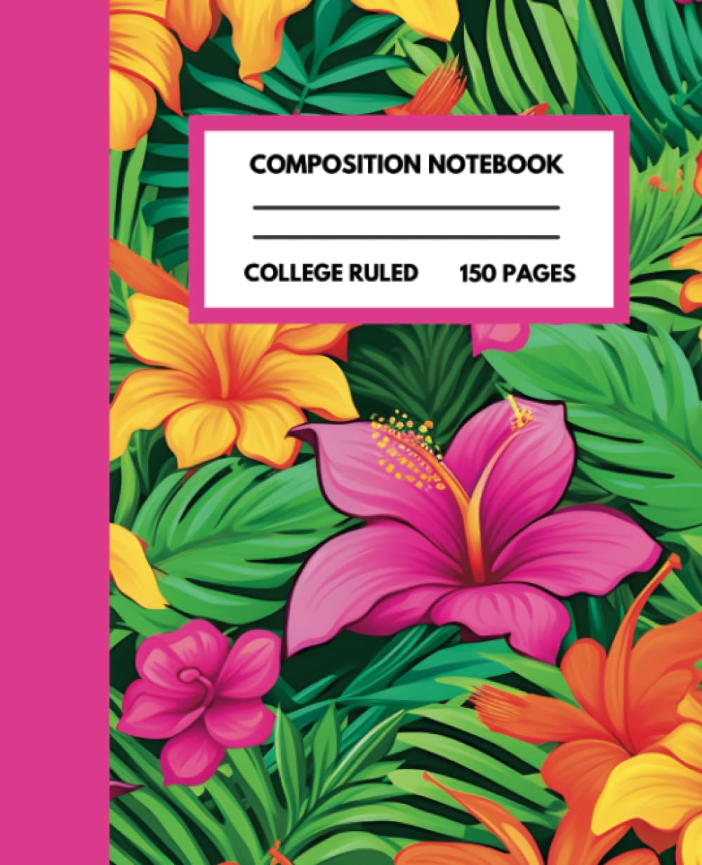 ler totalmente Tropical Flowers Composition Notebook: Floral Composition Notebook College Ruled, 7.5 x 9.25 College Ruled Pages