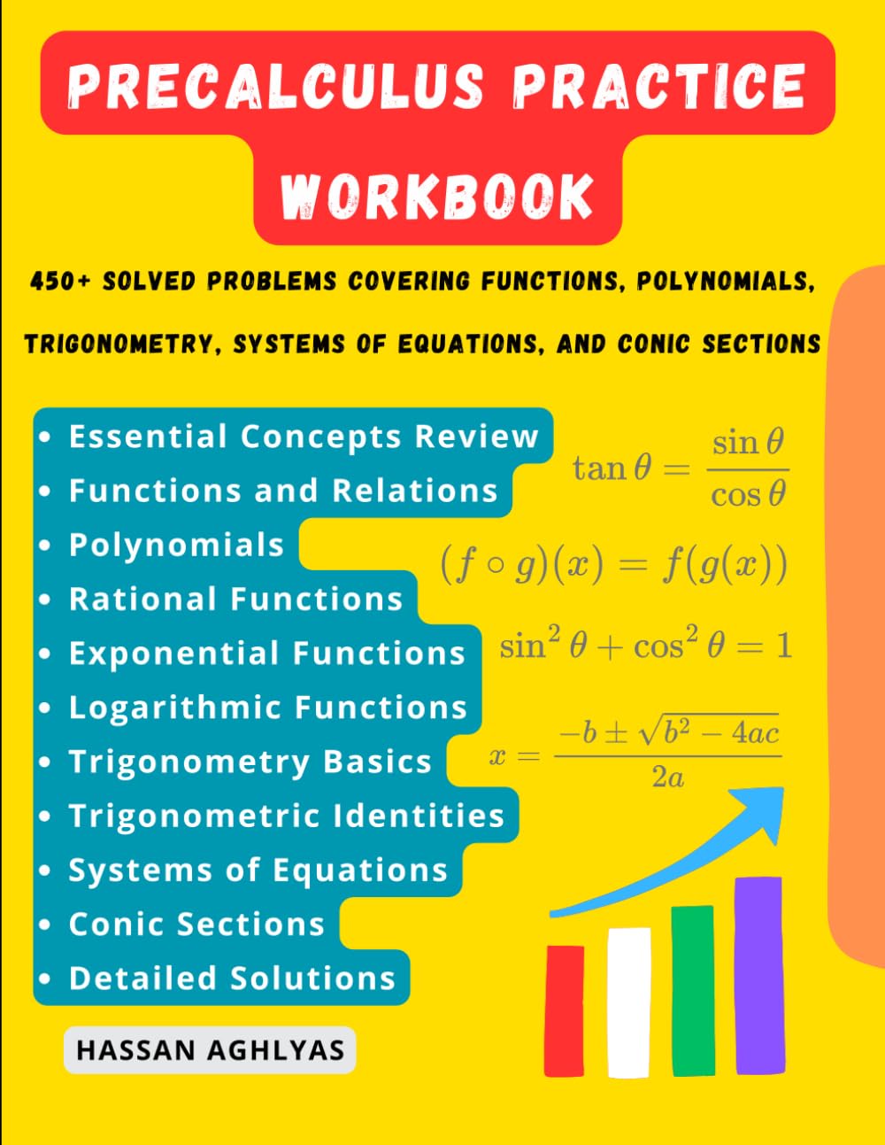 ler totalmente Precalculus Practice Workbook: 450+ Solved Problems covering Functions, Polynomials, Trigonometry, Systems of Equations, and Conic Sections