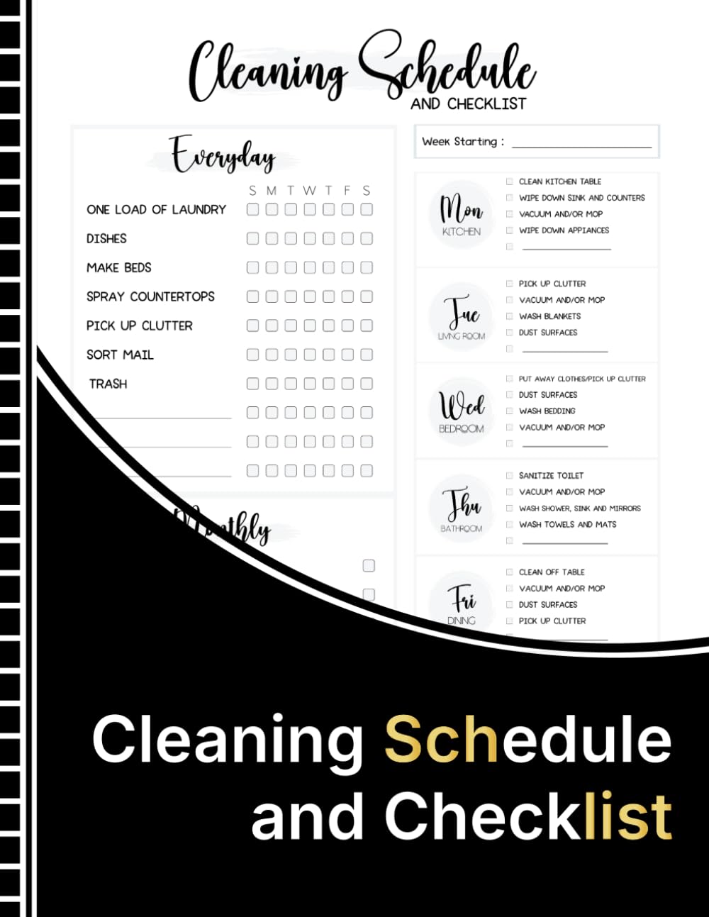 capítulo por capítulo baixar cleaning schedule and checklist: A Simple Home Cleaning Planner for Weekly, Monthly, and Everyday Chores