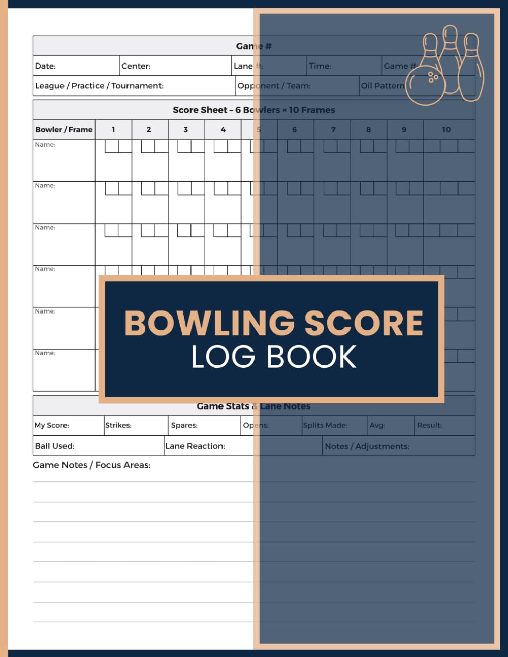 capítulo por capítulo baixar Bowling Score Log Book: Detailed Frame Scoring, Lane Performance Tracking, and Strategy Reference Guide for League Bowlers, Tournament Players, and Coaches